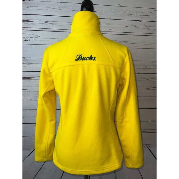 Oregon Ducks Columbia Fleece Jacket Small Womens Full Zip University NCAA Script - Picture 12 of 13